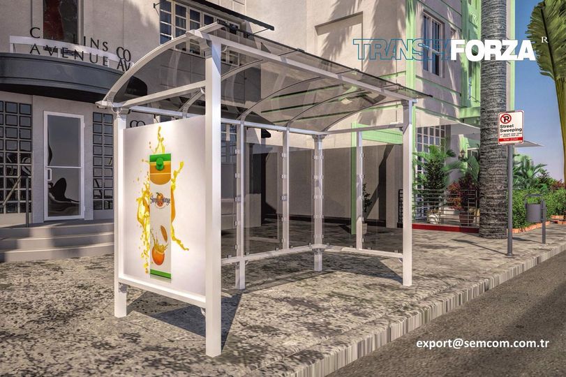 Überdachte Fahrradabstellplätze an der Bushaltestelle