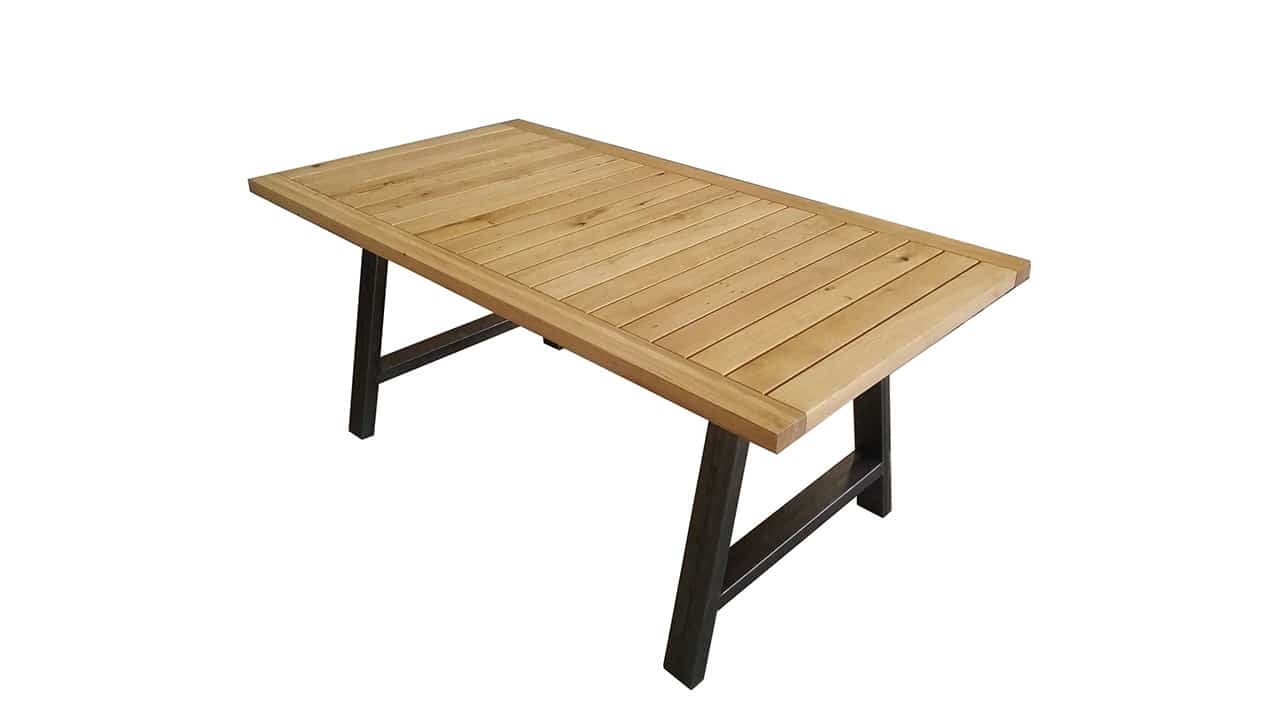 Gartentisch Eiche Tischplatte Bergen