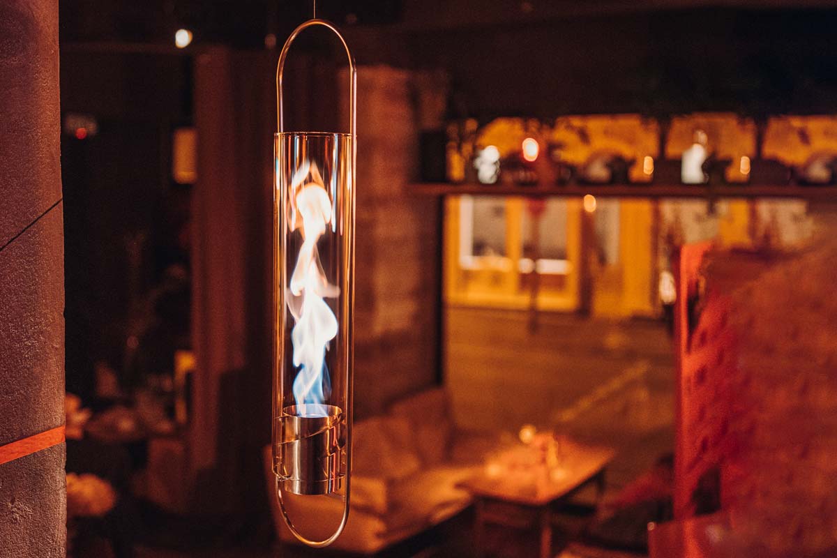 Stimmungsvolle Beleuchtung Höfats Bioethanol-Pendelleuchte – Bild 8
