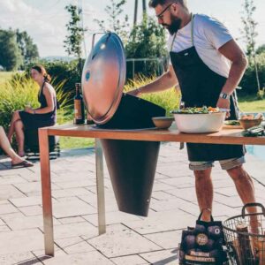 Beépíthető grill faszenes BBQ Höfats Cone