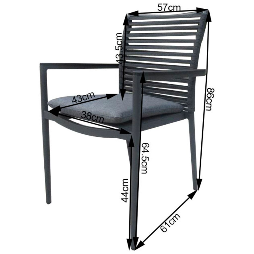 Fém kerti szék Acamp NewYersey