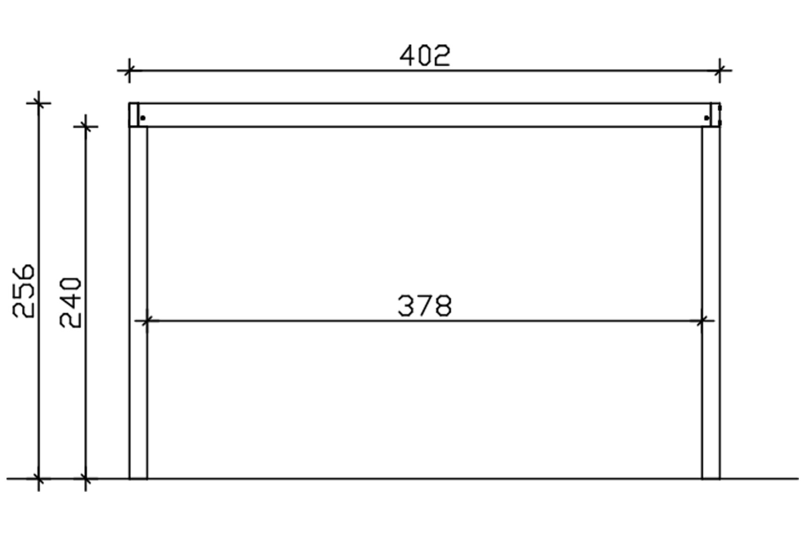 Abmessungen der Pergola Bari 1