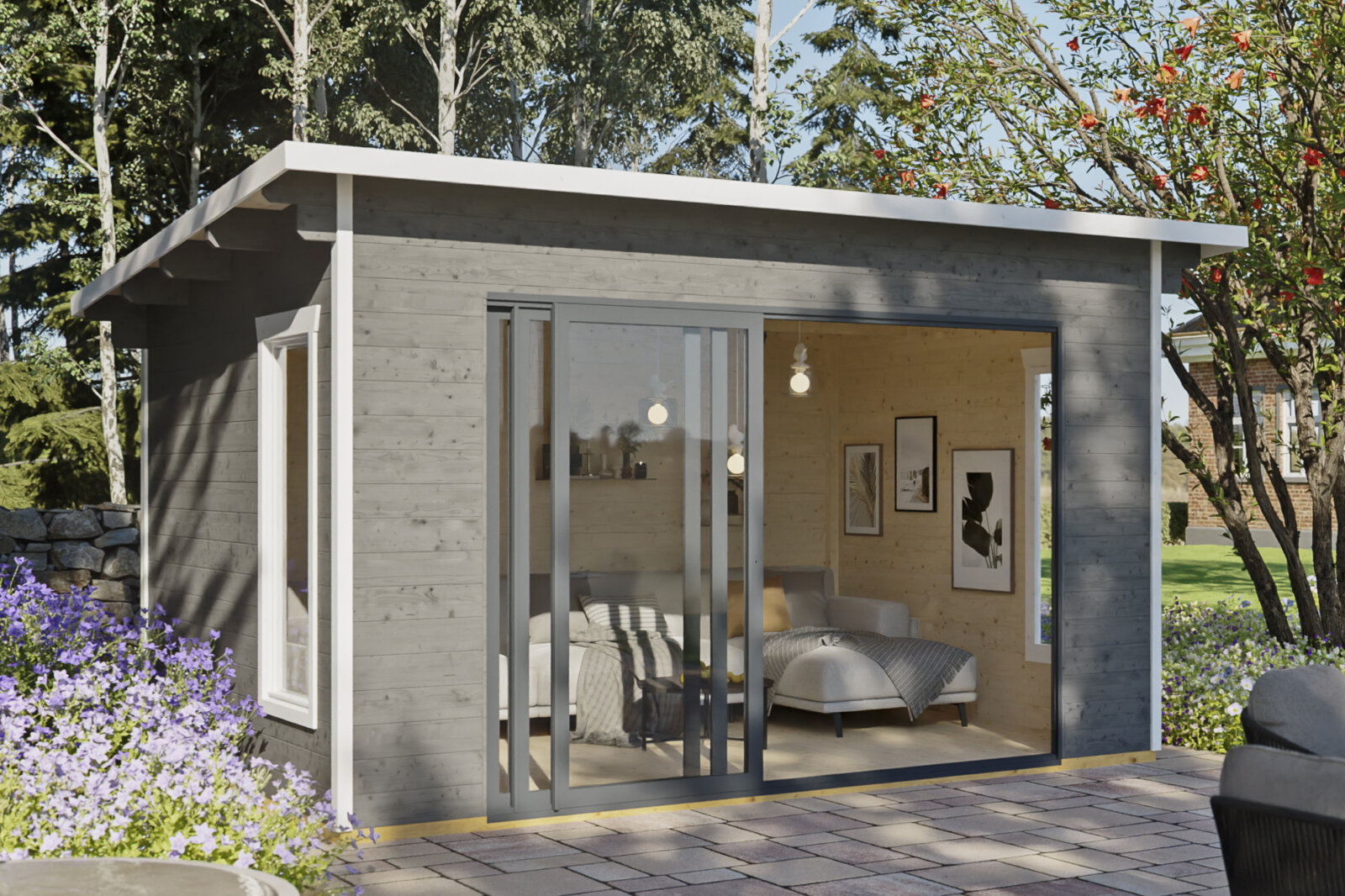 Holzhaus mit Schiebetür Ostende 2E