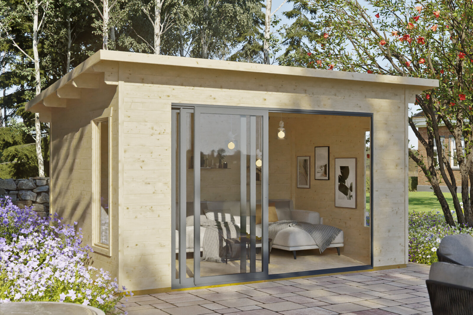 Holzkabine Ostende2E Premium Gerätehaus – Bild 6