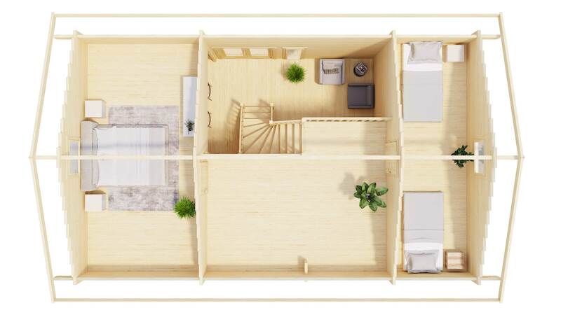 Wochenend-Chalet Varnamo Ferien-Blockhaus – Bild 4