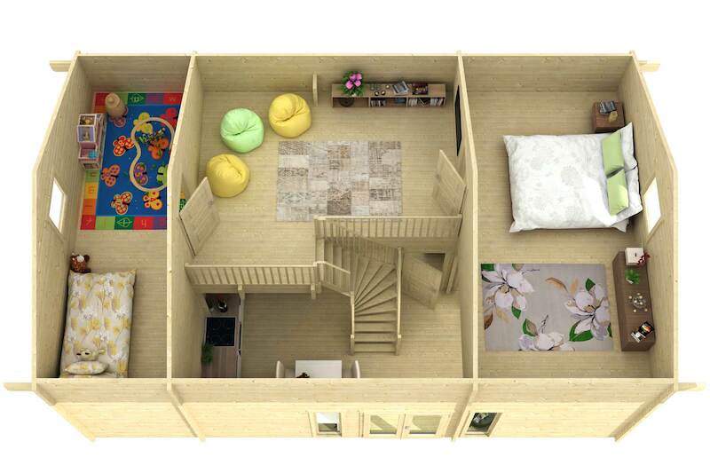 Ferienhaus Blockhaus Varnamo Einrichtung