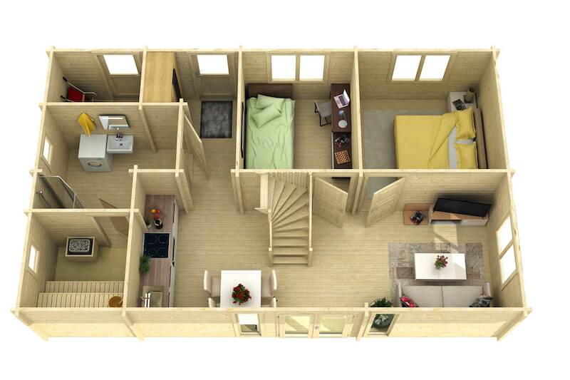 Wochenend-Chalet Varnamo Ferien-Blockhaus – Bild 11