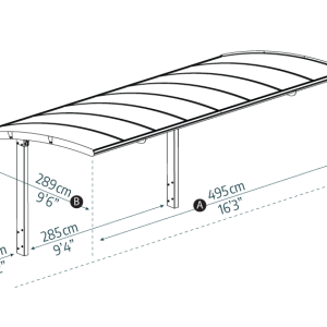 Palram Canopia Arizona Garage Carport Abmessungen