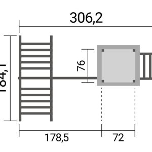 Spielplatz Spielburg Klettergerüst + Gartenschaukel