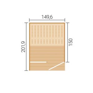 Viira Saunahaus Abmessungen